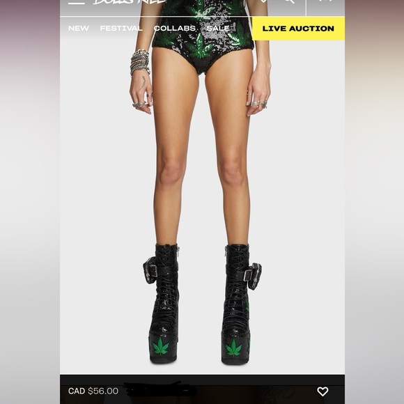 Dolls Kill Club Exx See Me Rollin’ Sequin Top and Shorts Set - Picture 17 of 17